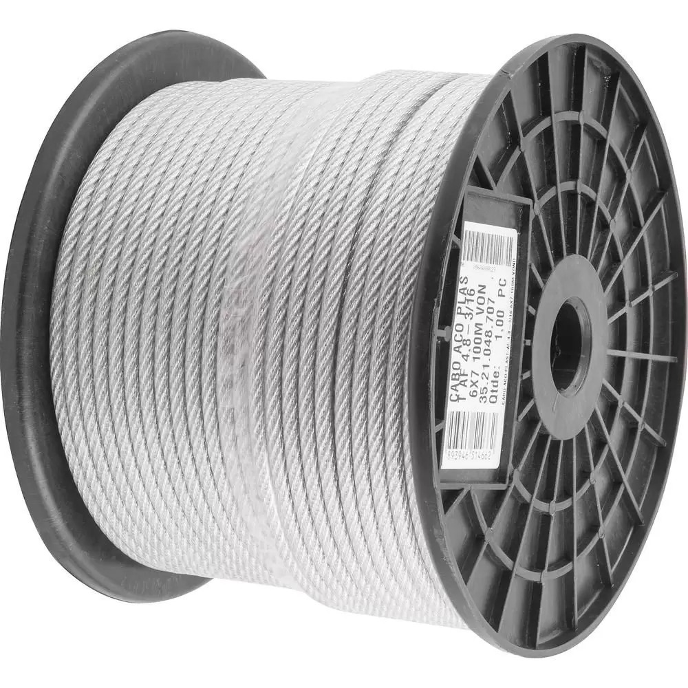 CABO ACO PLASTIFICADO 3/16 A.F. 6 X 7 - 9492
